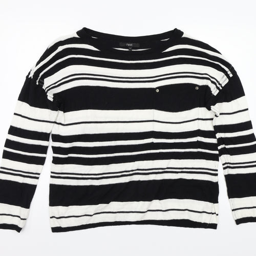 NEXT  Womens White Striped  Pullover Jumper Size 12