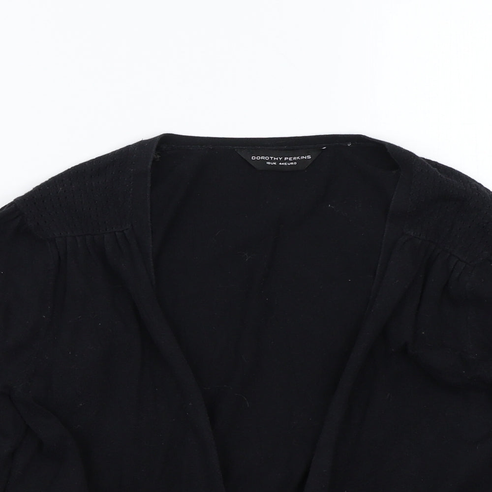 Dorothy Perkins Womens Black   Cardigan Jumper Size 16
