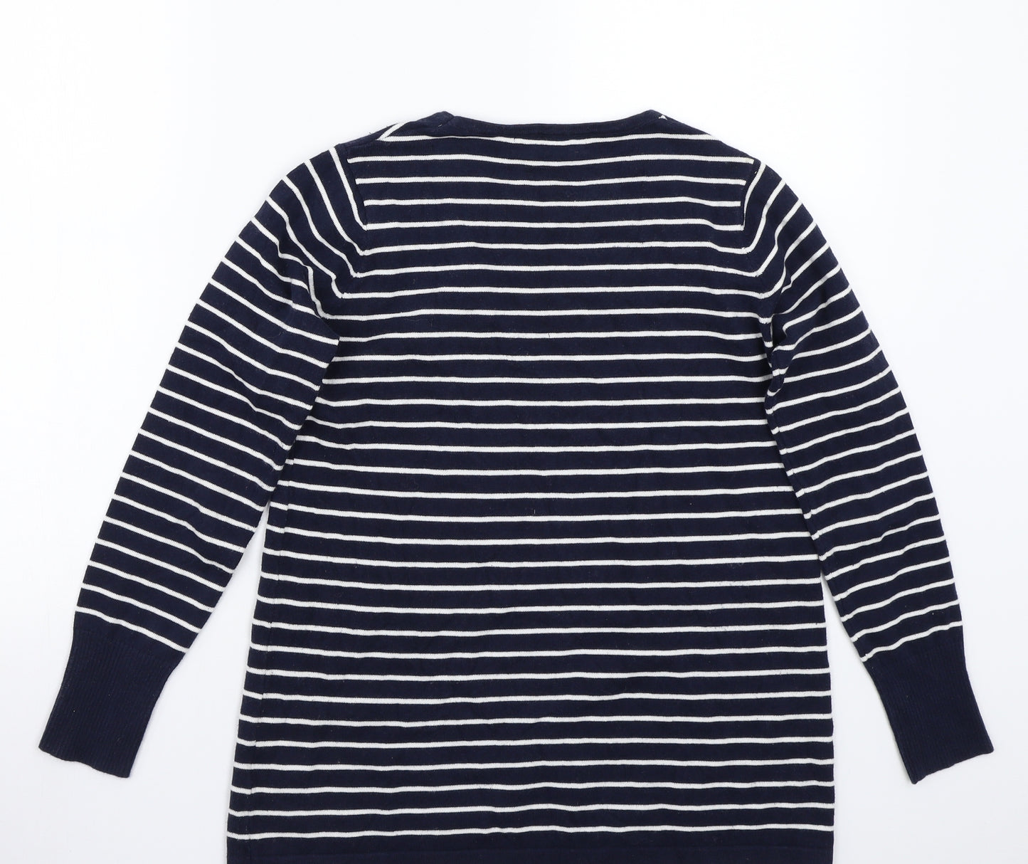 Queen shop Womens Blue Striped  Pullover Jumper One Size