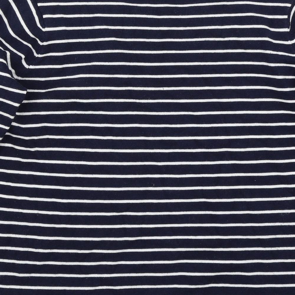 Queen shop Womens Blue Striped  Pullover Jumper One Size