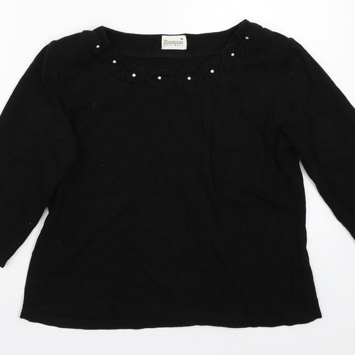 Roman Womens Black   Pullover Jumper Size M