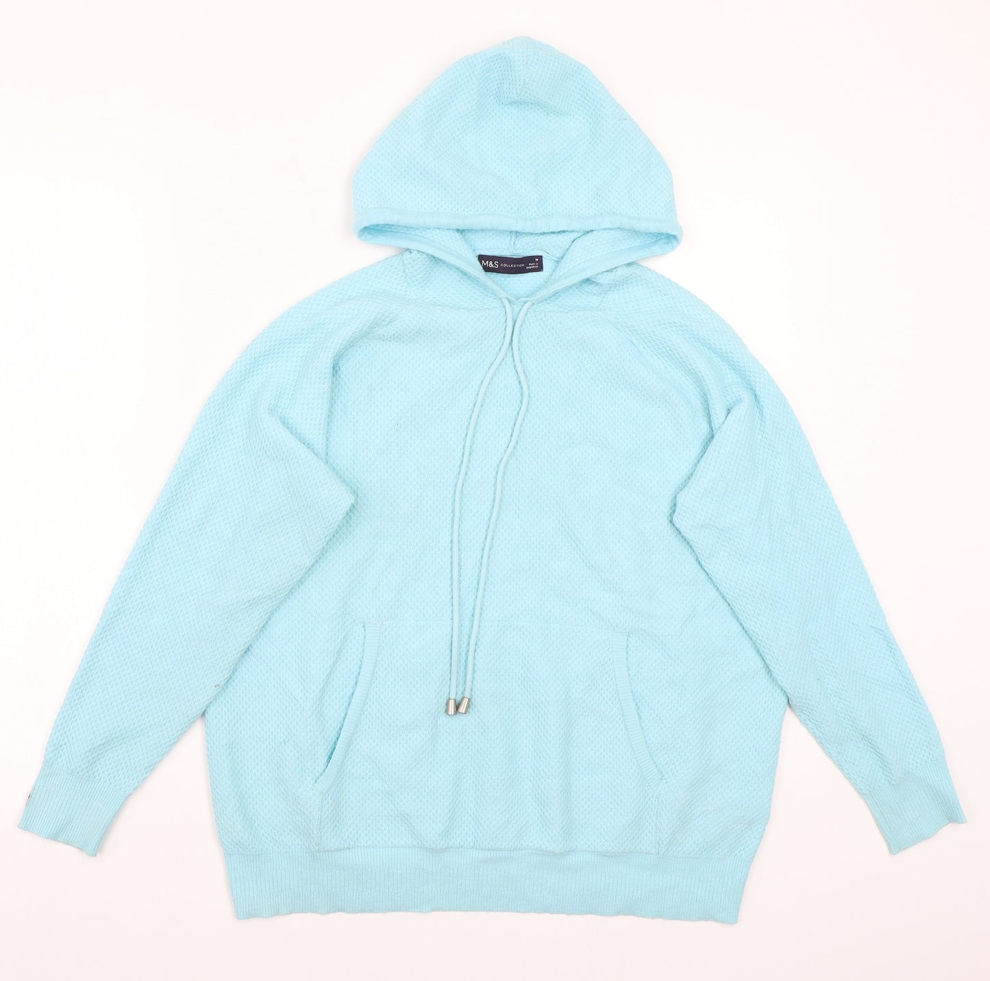 Marks and Spencer Womens Blue   Pullover Hoodie Size M