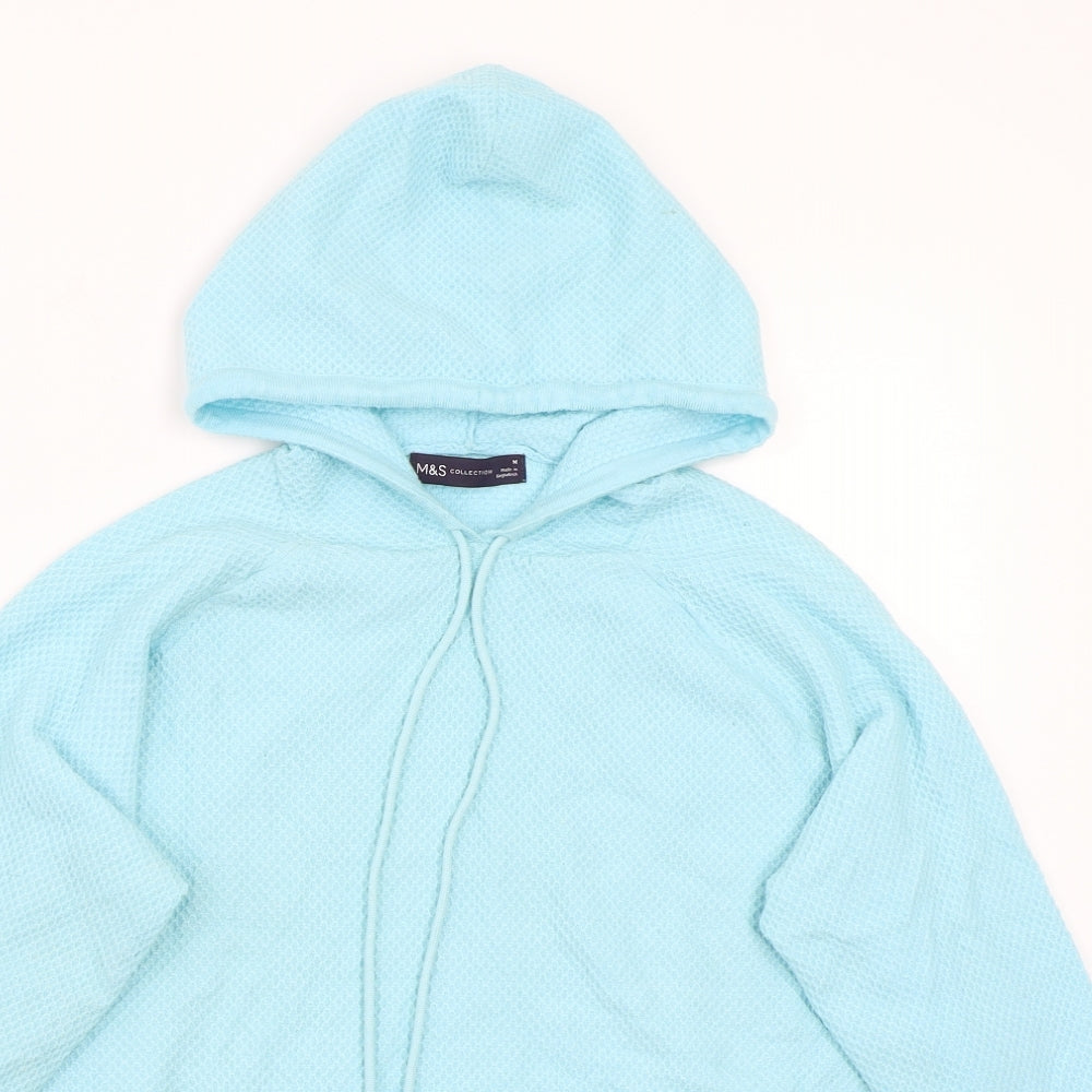 Marks and Spencer Womens Blue   Pullover Hoodie Size M