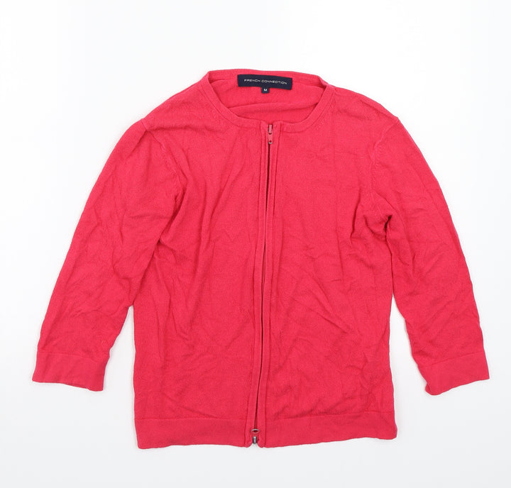 French Connection Womens Pink Basic Button-Up Size M