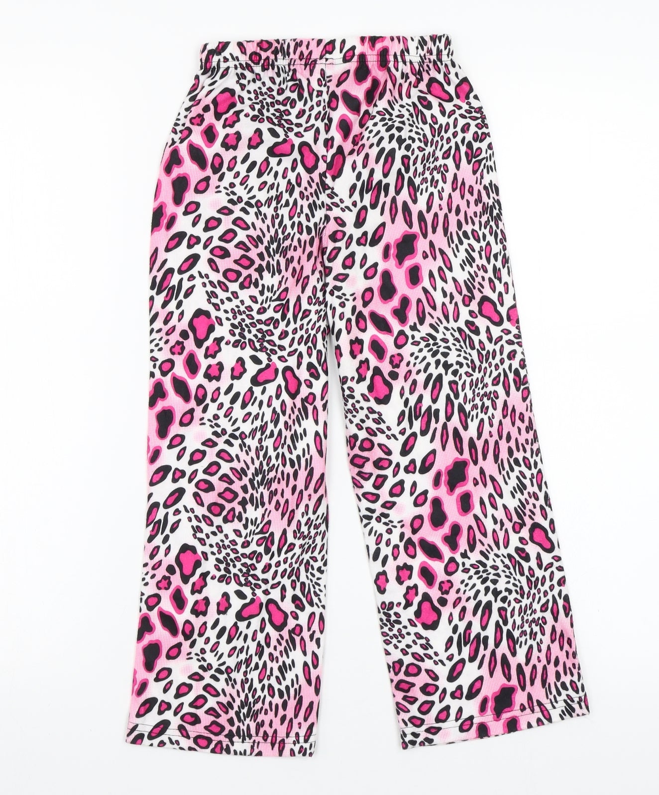 Preworn Girls Pink Animal Print  Sweatpants Trousers Size XS