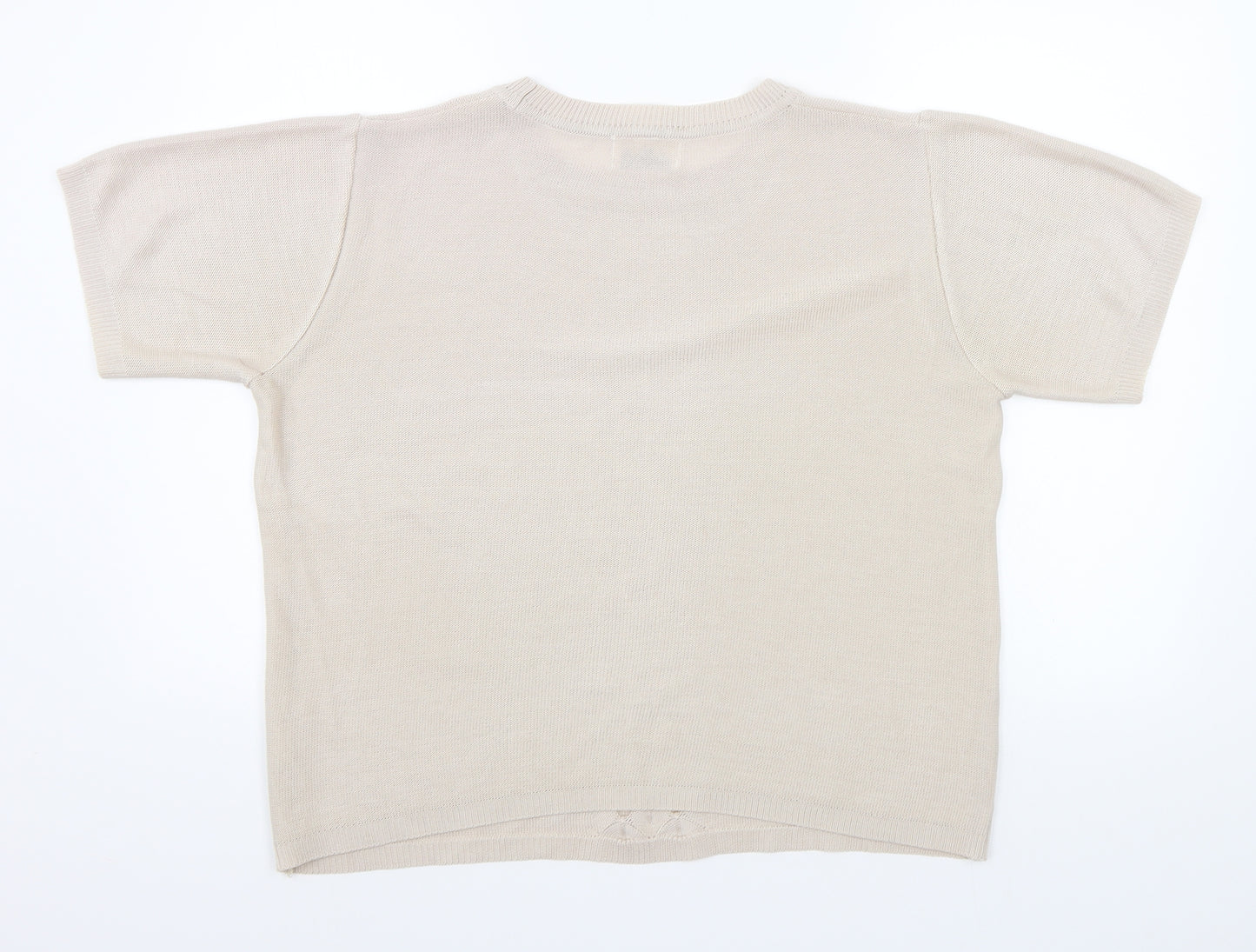 Afibel Womens Beige   Basic T-Shirt Size L