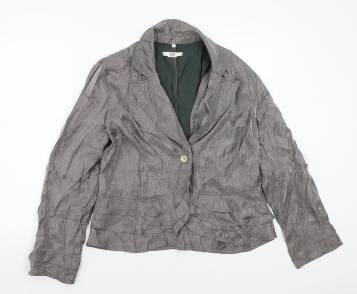 Preworn Womens Grey   Jacket Coat Size 16