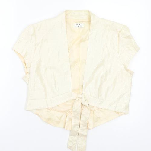 Kaliko Womens Beige   Jacket Blazer Size 14