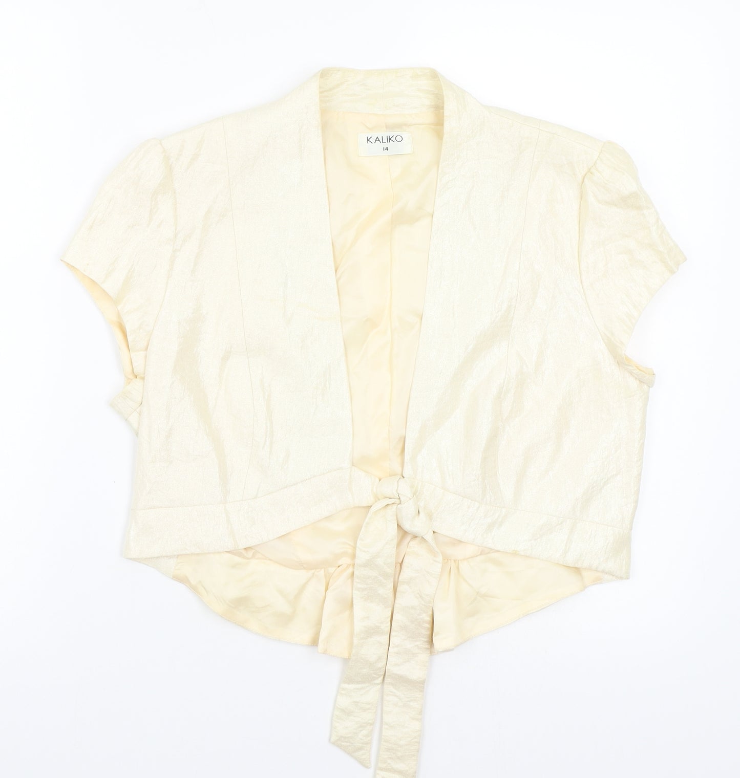 Kaliko Womens Beige   Jacket Blazer Size 14