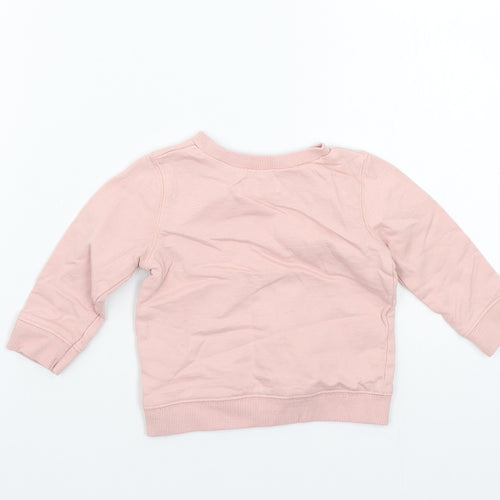 M&Co Girls Pink   Pullover Jumper Size 3-6 Months