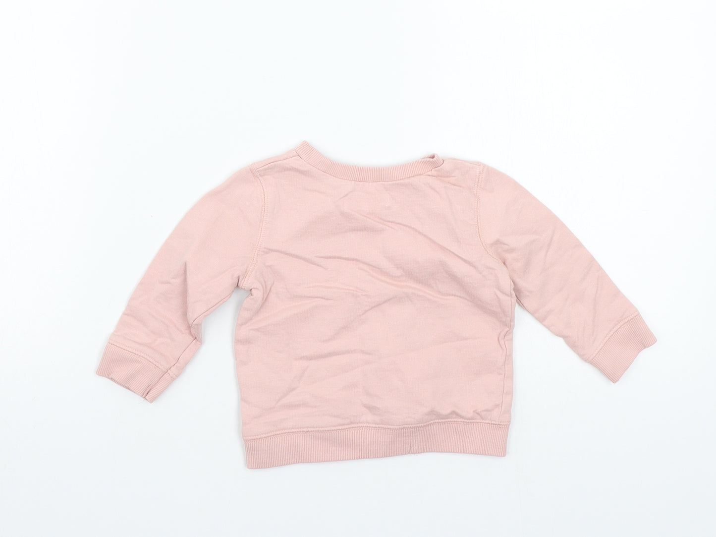 M&Co Girls Pink   Pullover Jumper Size 3-6 Months