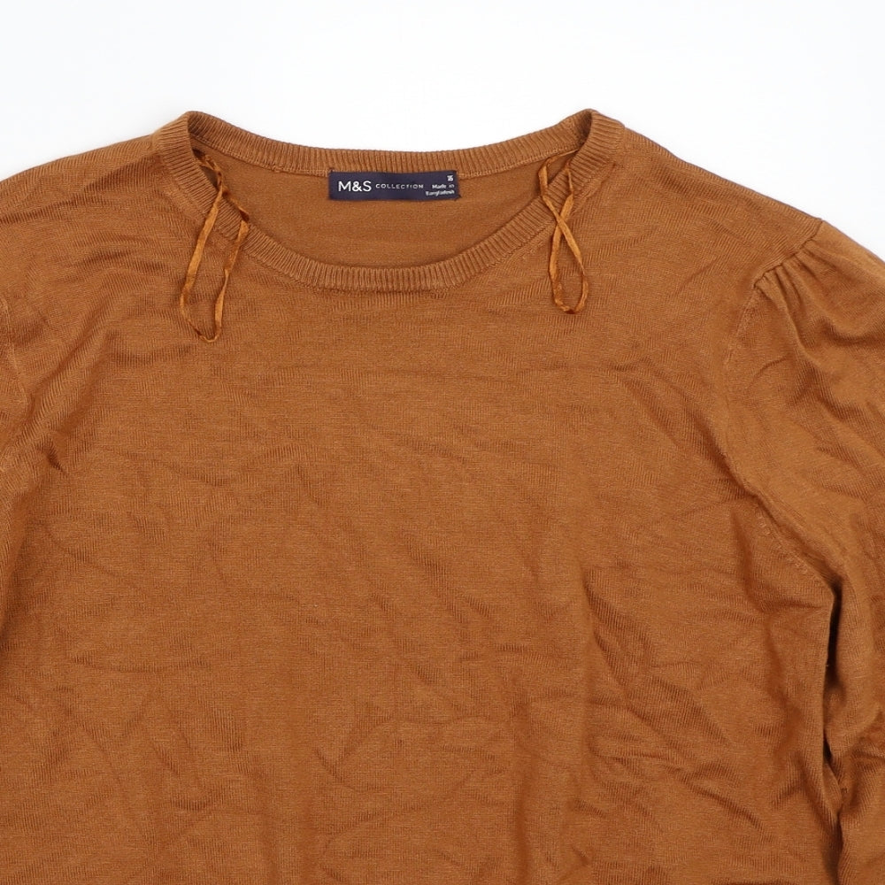 Marks and Spencer Womens Brown   Pullover Jumper Size 16