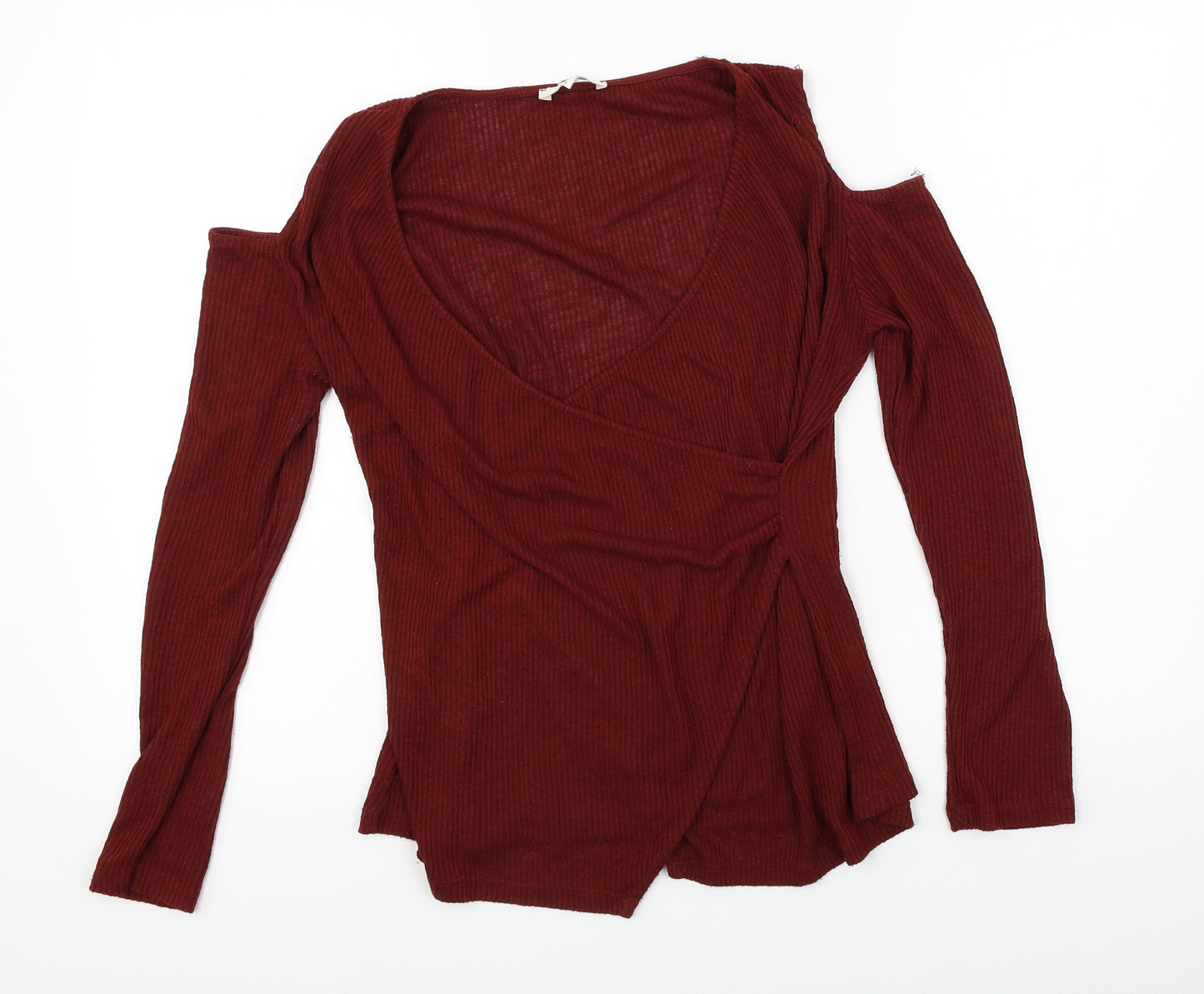 Koton Womens Red   Basic Blouse Size L