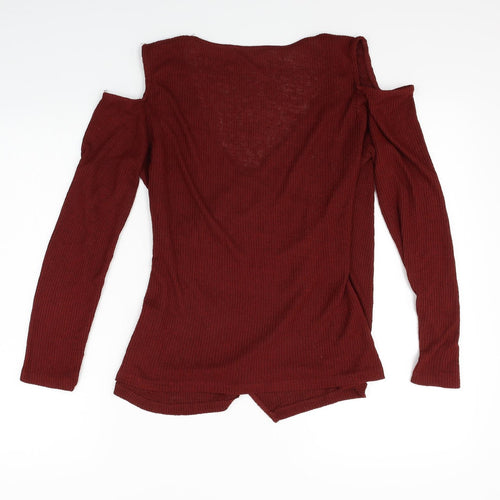 Koton Womens Red   Basic Blouse Size L