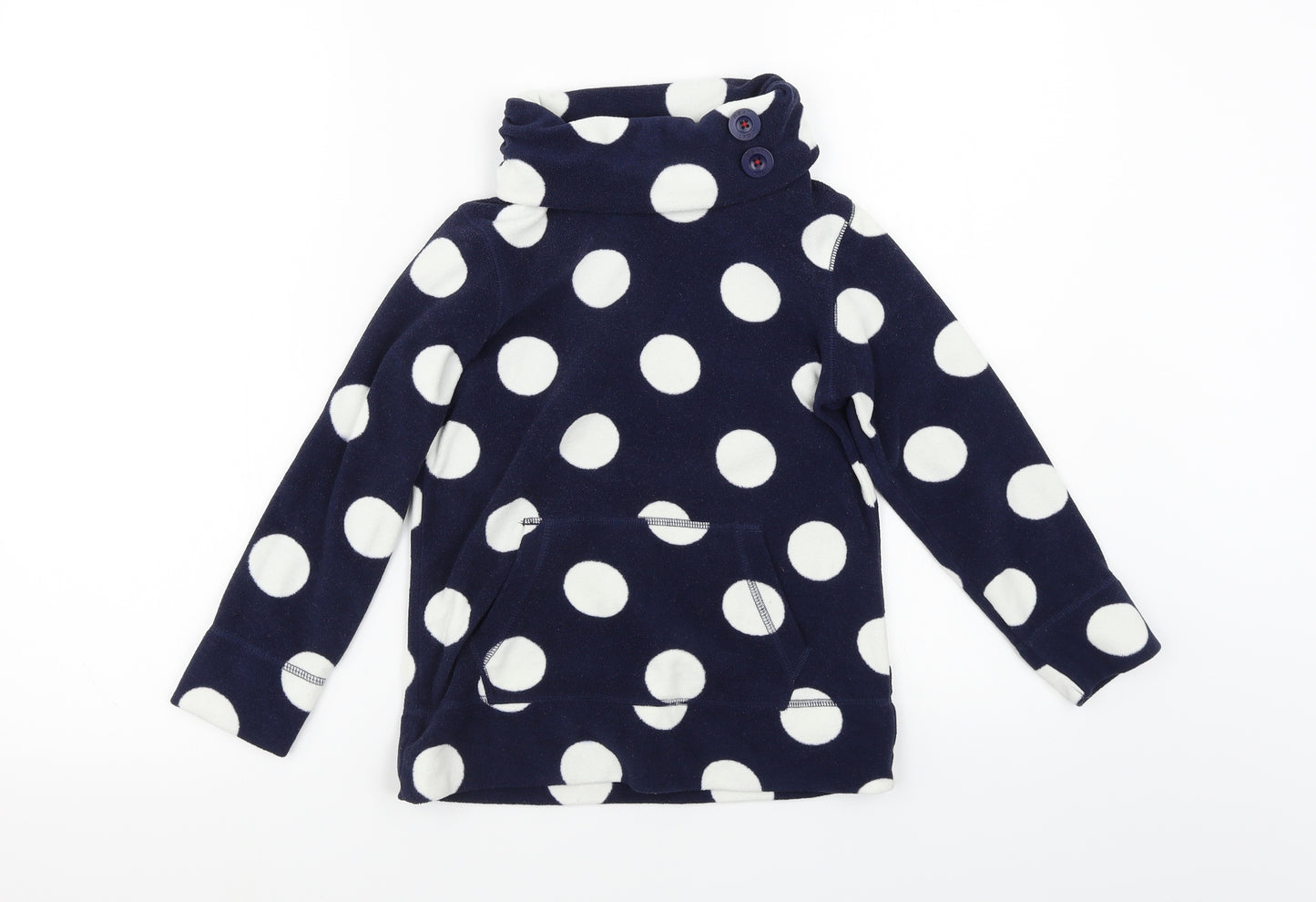 NEXT Girls Blue Polka Dot  Pullover Jumper Size 6 Years