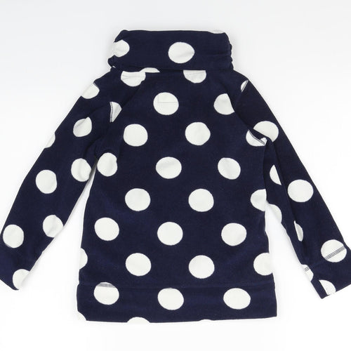 NEXT Girls Blue Polka Dot  Pullover Jumper Size 6 Years
