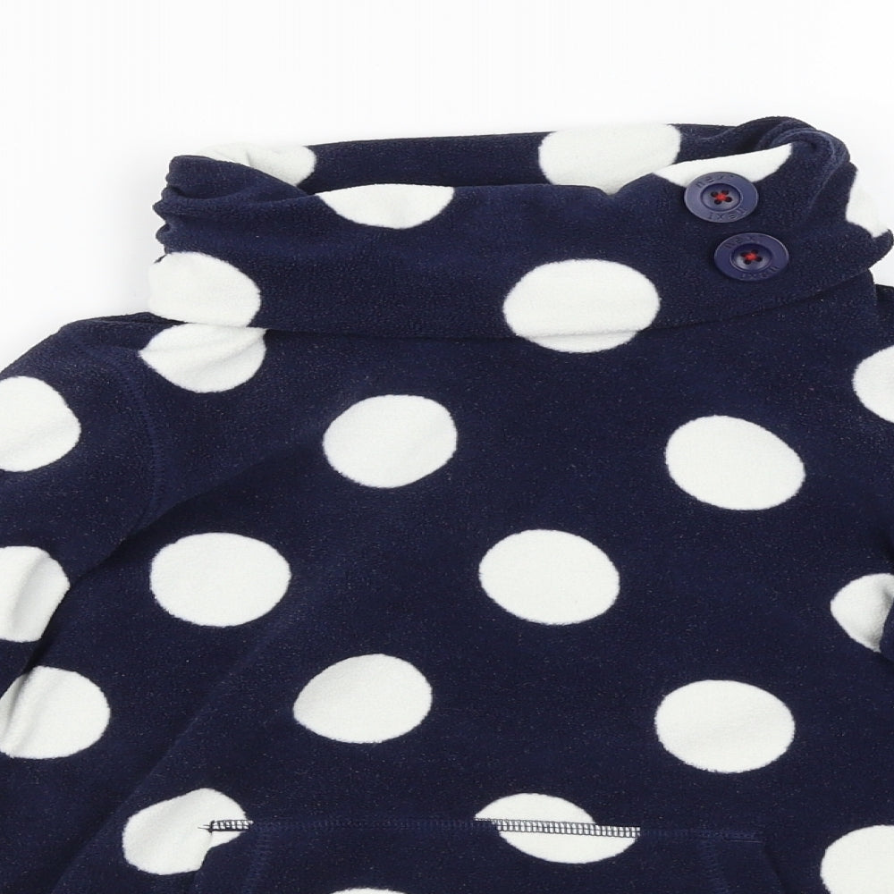 NEXT Girls Blue Polka Dot  Pullover Jumper Size 6 Years
