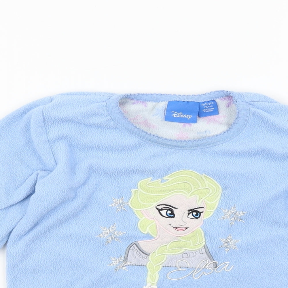 Disney Girls Blue   Pullover Jumper Size 4-5 Years  - frozen