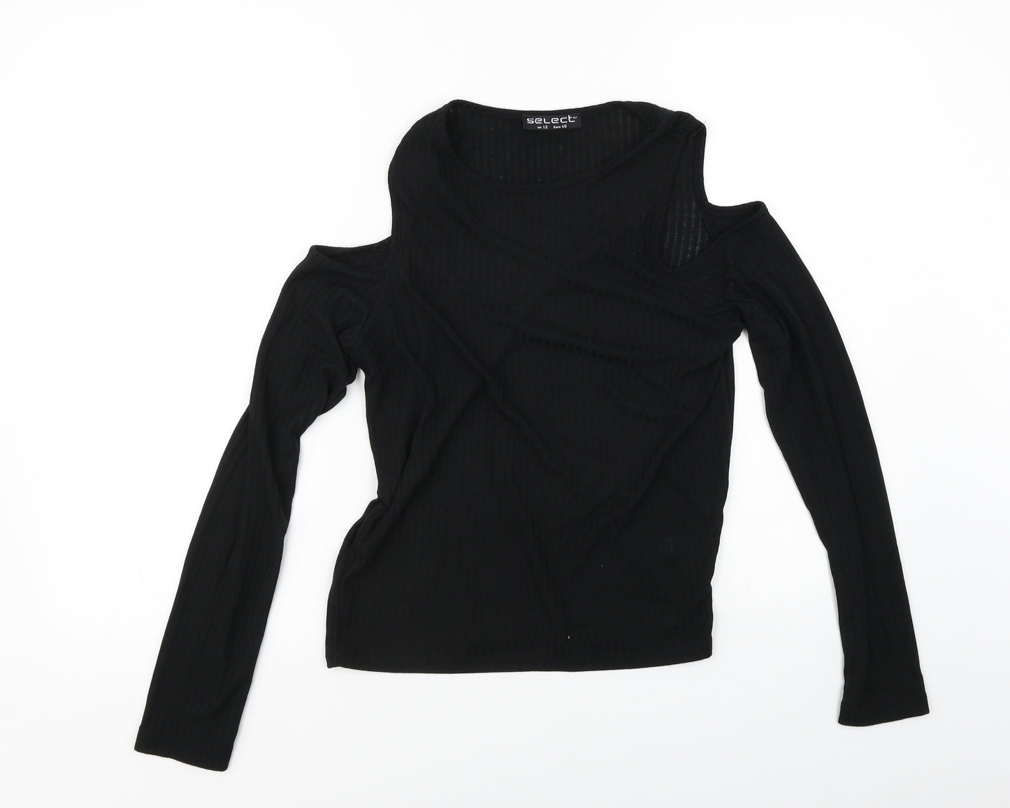 Select Womens Black   Basic T-Shirt Size 12