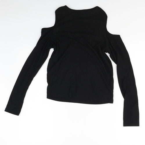 Select Womens Black   Basic T-Shirt Size 12