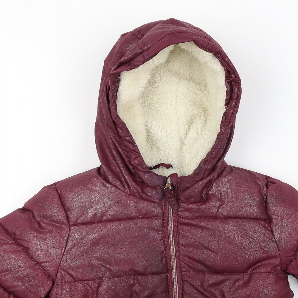 Nutmeg Girls Purple   Parka Coat Size 5-6 Years