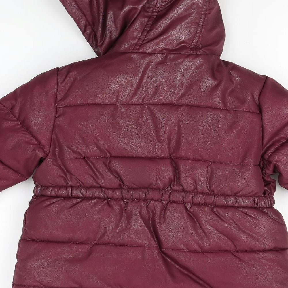 Nutmeg Girls Purple   Parka Coat Size 5-6 Years