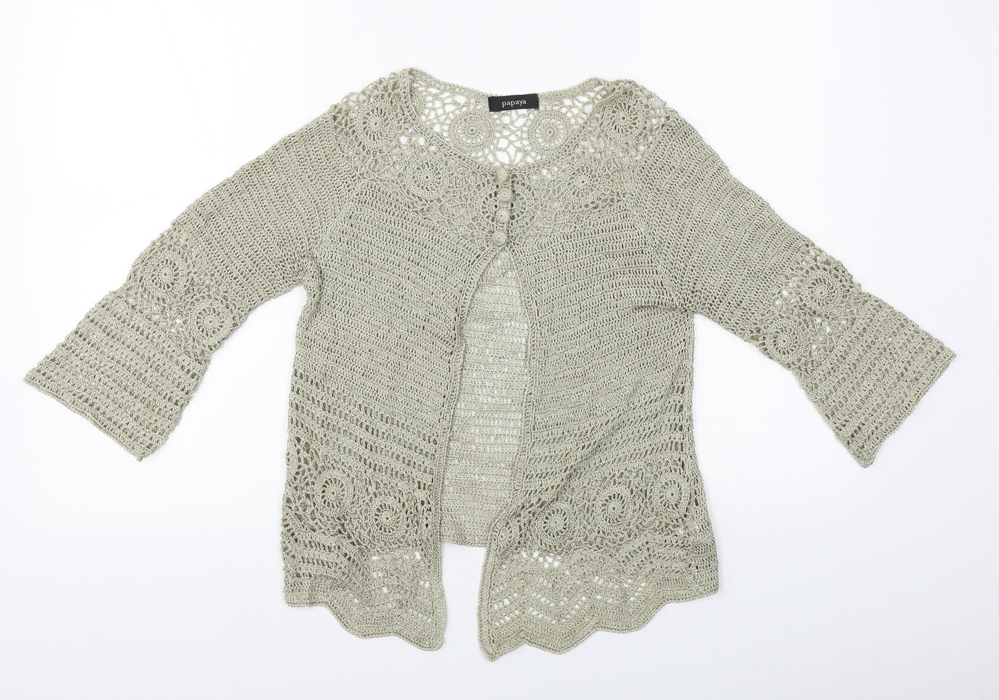 Papaya Womens Gold   Cardigan Jumper Size 10