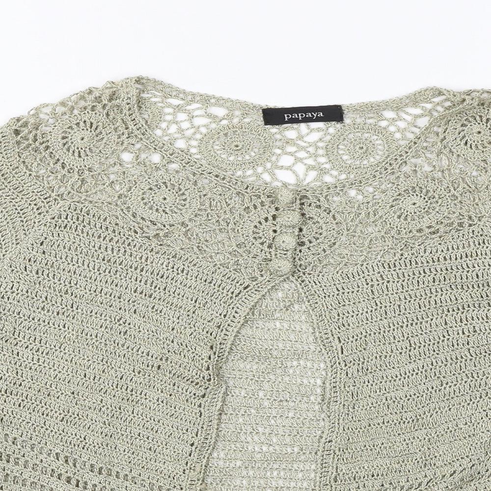 Papaya Womens Gold   Cardigan Jumper Size 10