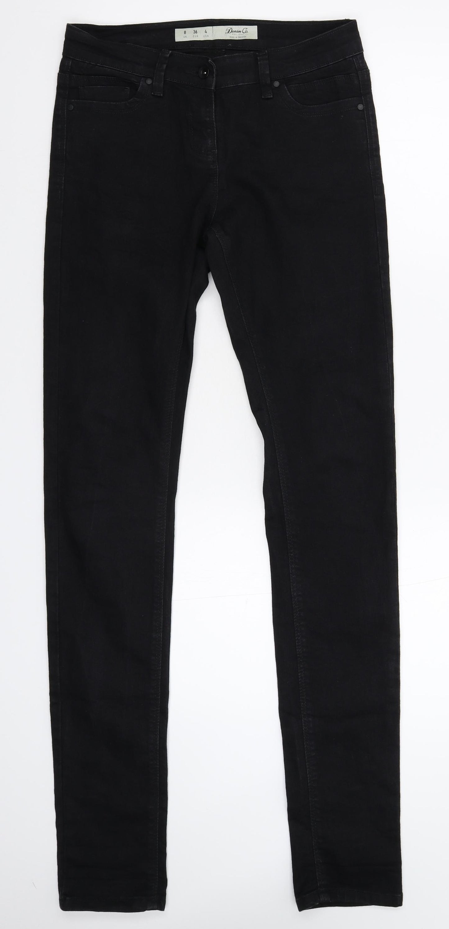 Denim & Co. Womens Black  Denim Jegging Jeans Size 8 L33 in