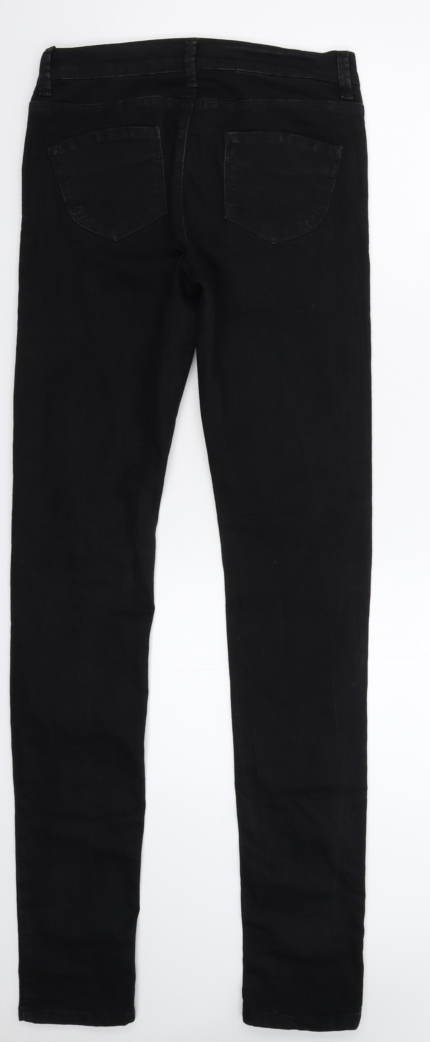 Denim & Co. Womens Black  Denim Jegging Jeans Size 8 L33 in