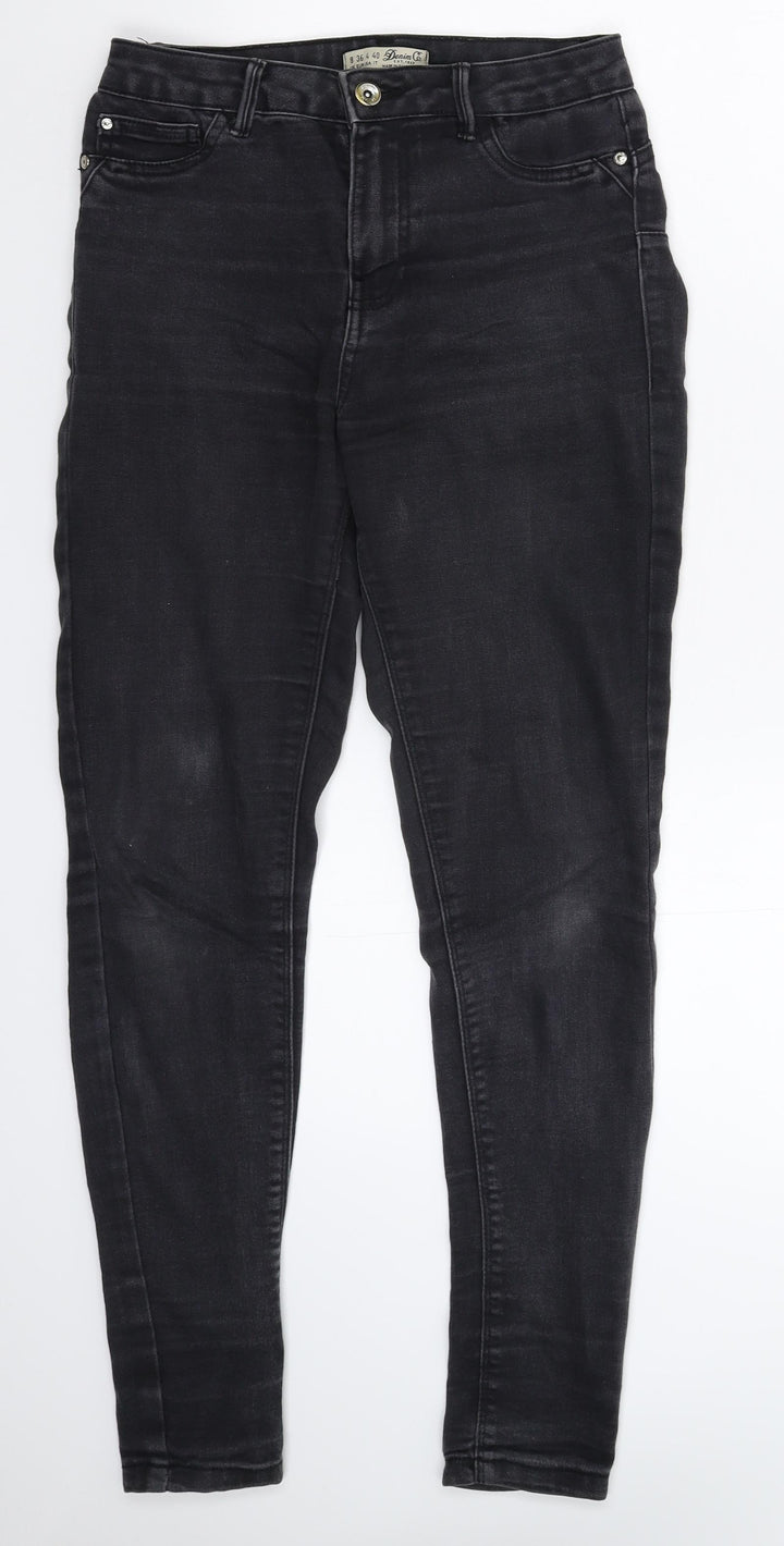 Denim & Co. Womens Black Denim Jegging Jeans Size 8 L28 in