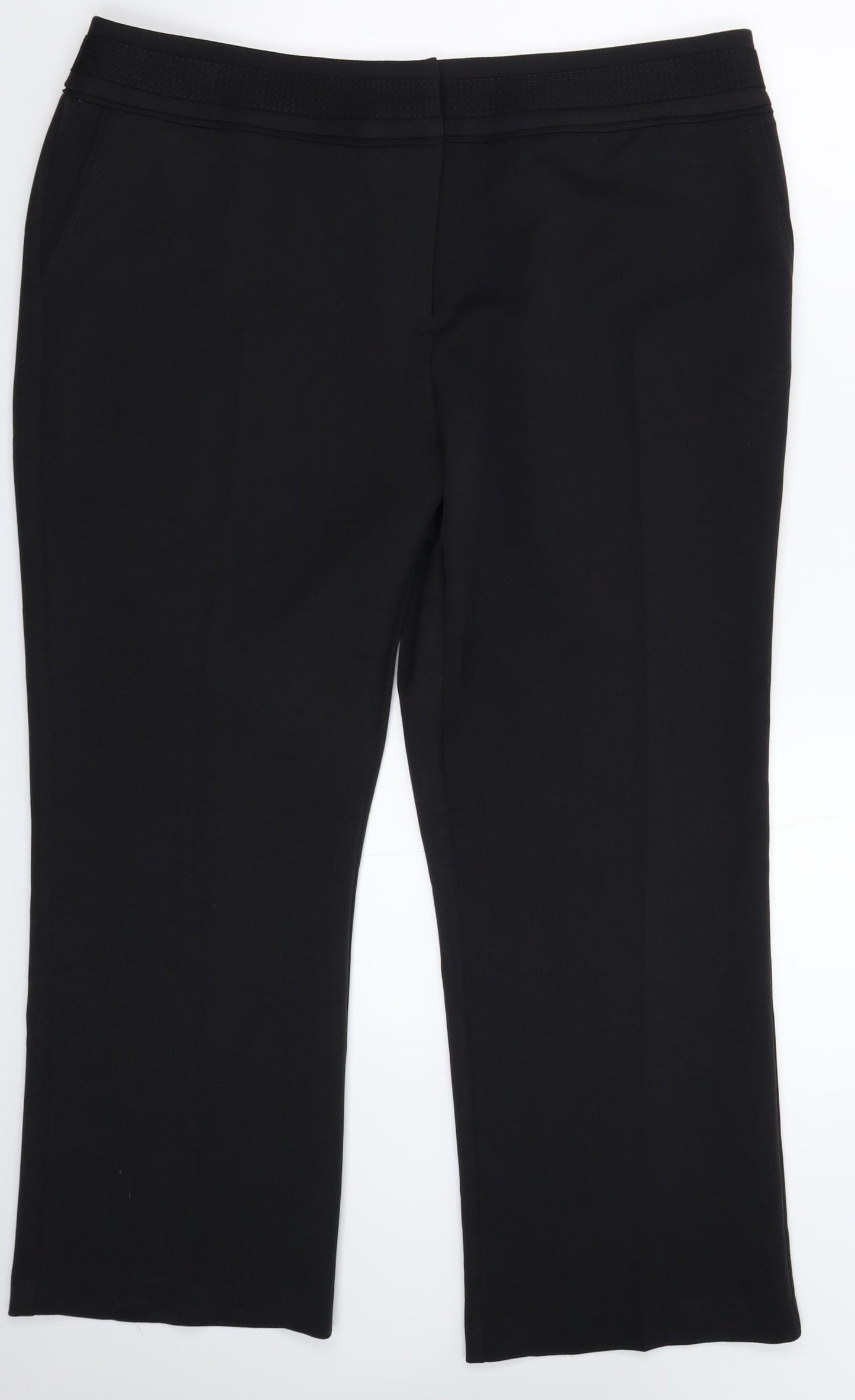 BM Womens Black   Trousers  Size 18 L27 in