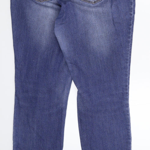 D. Jeans Womens Blue  Denim Straight Jeans Size 14 L31 in
