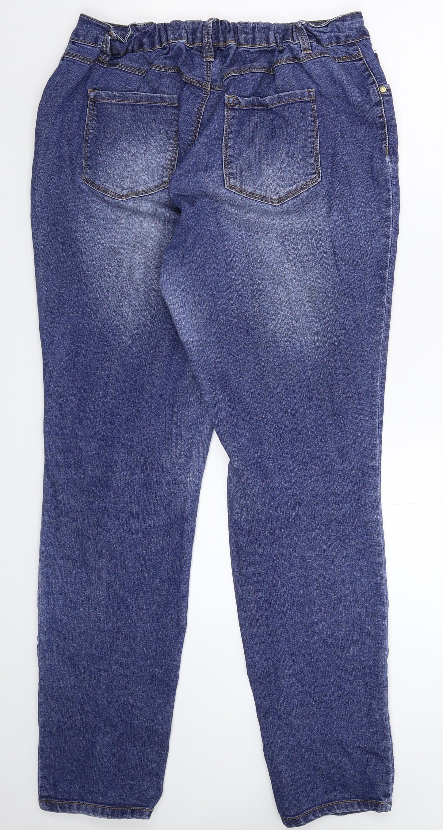 D. Jeans Womens Blue  Denim Straight Jeans Size 14 L31 in