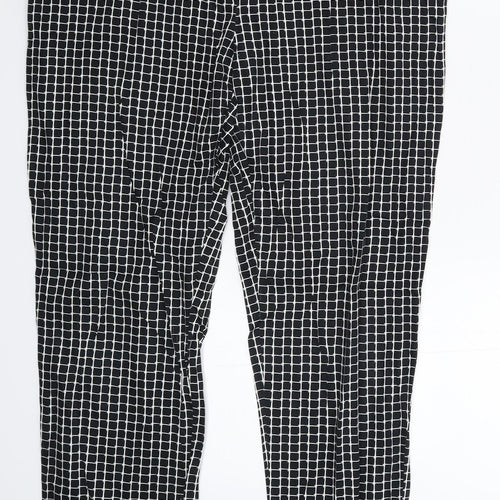 Atmosphere Womens Black Check  Trousers  Size 12 L27 in