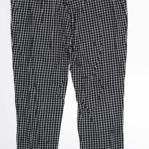 Atmosphere Womens Black Check  Trousers  Size 12 L27 in