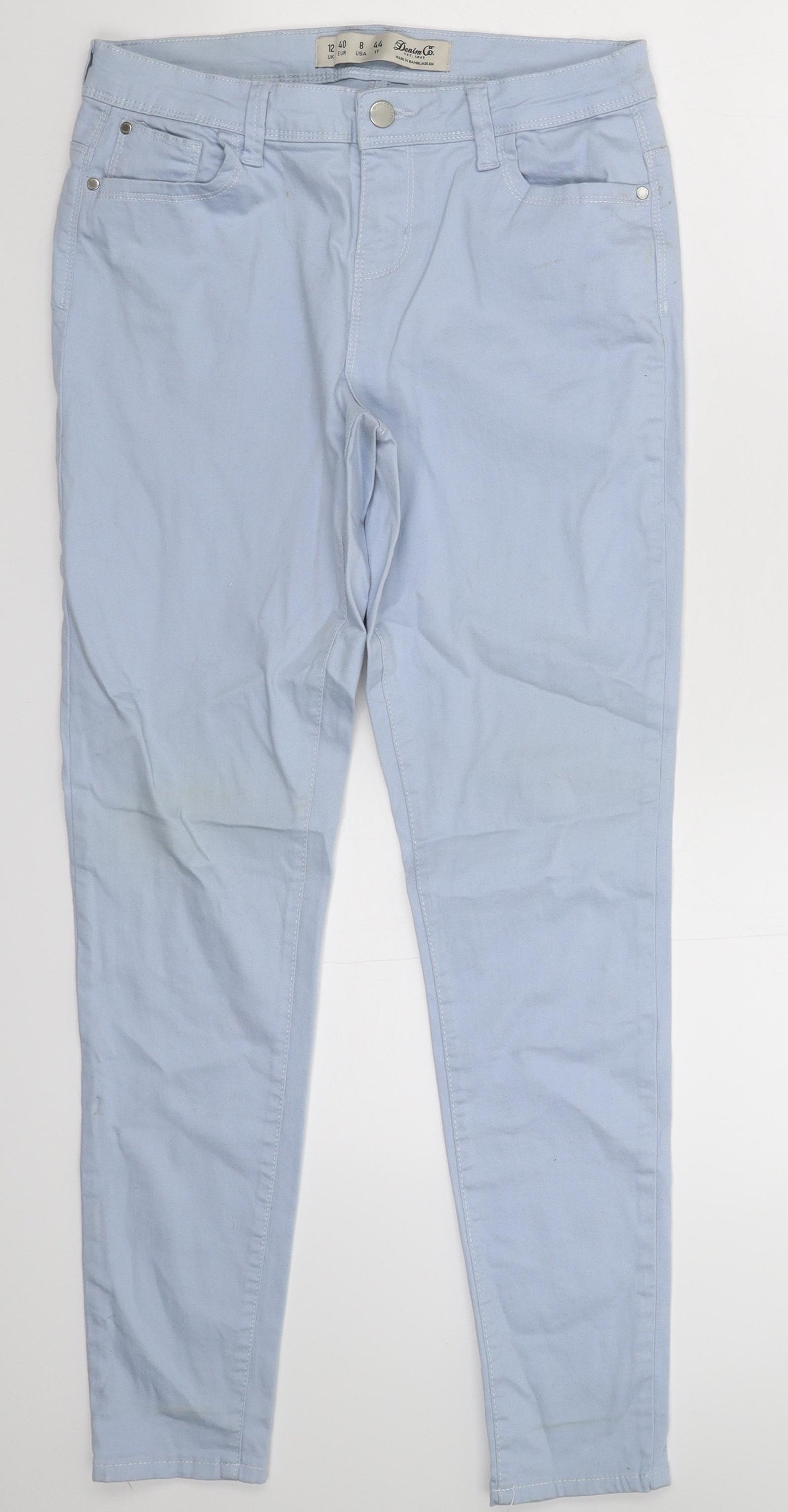 Denim & Co. Womens Blue  Denim Skinny Jeans Size 12 L29 in