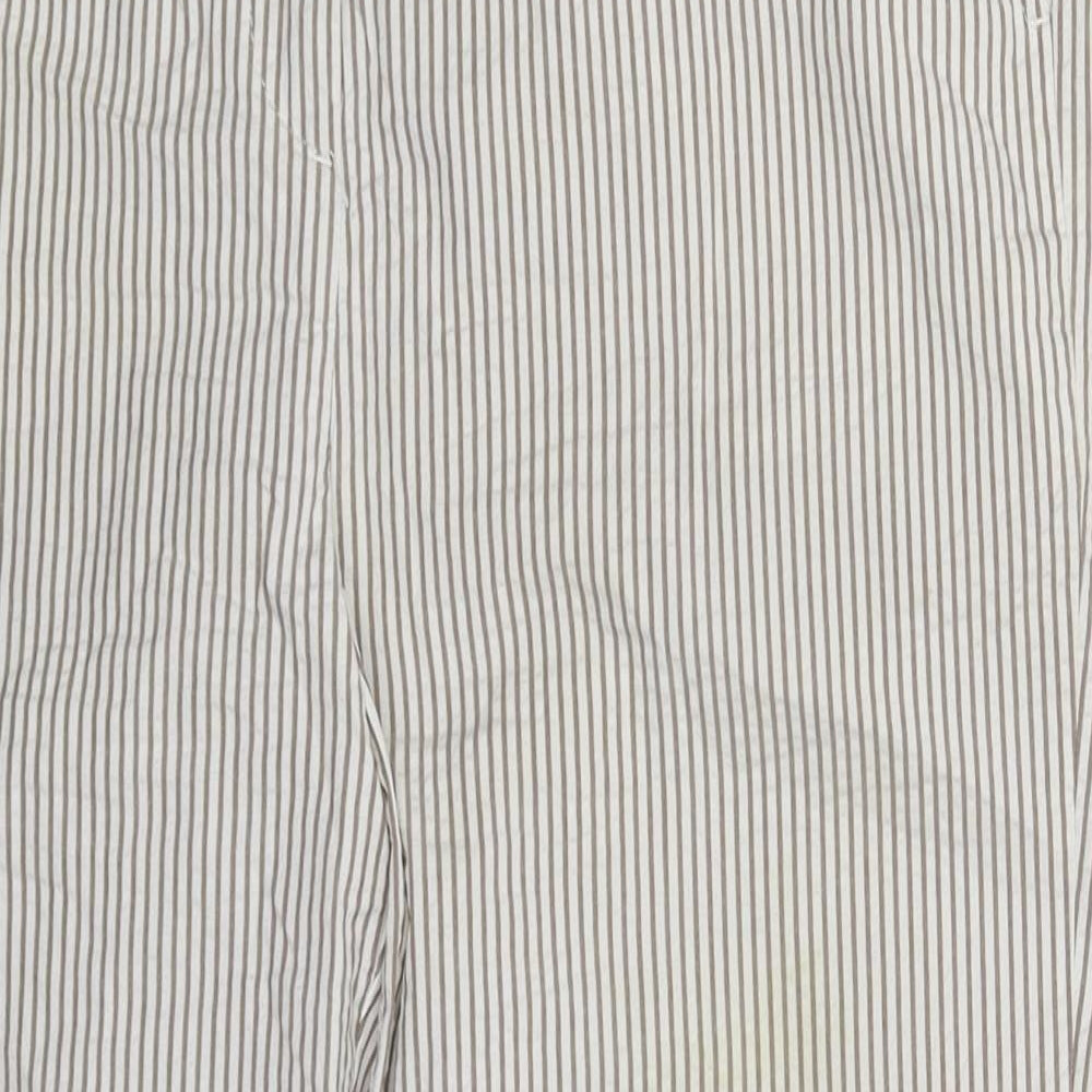 Per Una Womens White Striped  Trousers  Size 12 L25 in