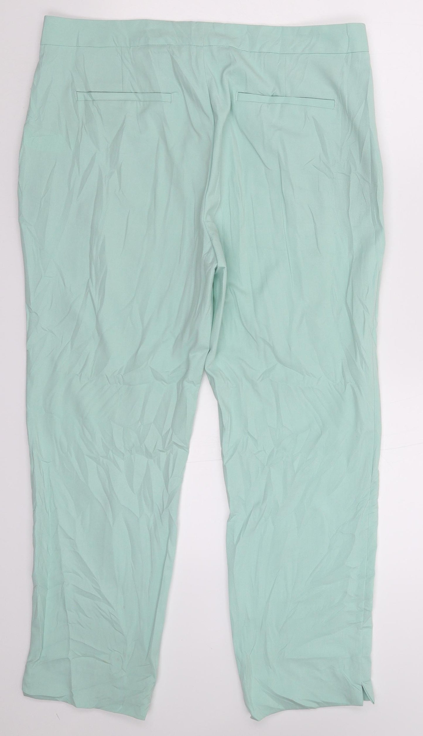 Zara Womens Green   Trousers  Size 14 L27 in