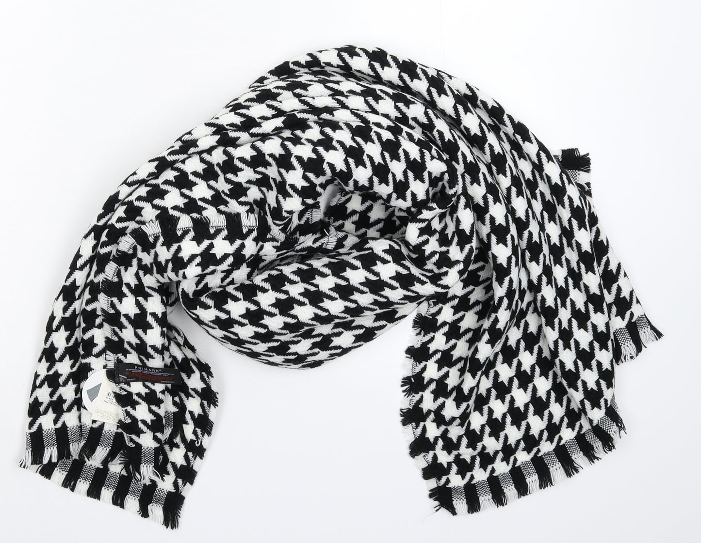 Primark Womens Multicoloured Houndstooth Knit  Scarf