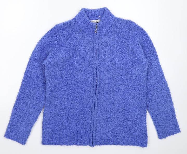 EWM Womens Blue  Knit Jacket Coatigan Size 16