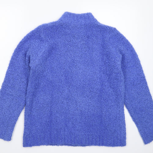 EWM Womens Blue  Knit Jacket Coatigan Size 16
