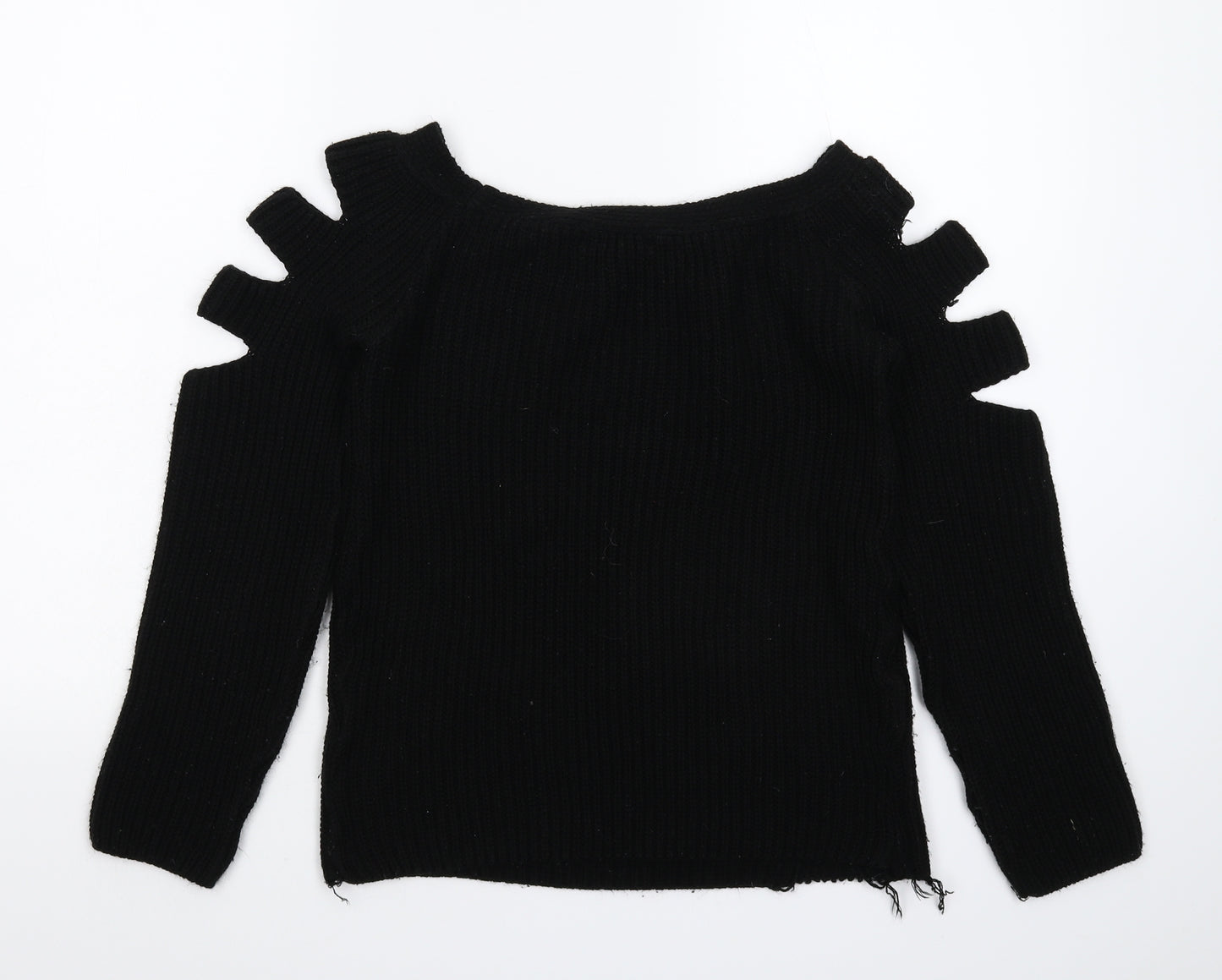 Select Womens Black  Knit Pullover Jumper Size 10