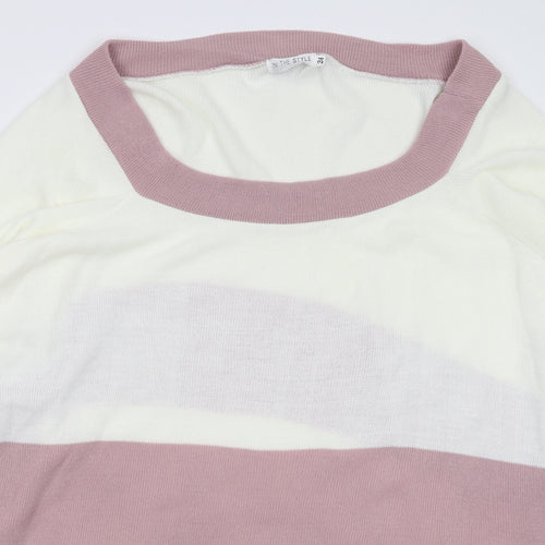 In the Style Womens White  Knit Pullover Jumper Size 24  - Oversized
