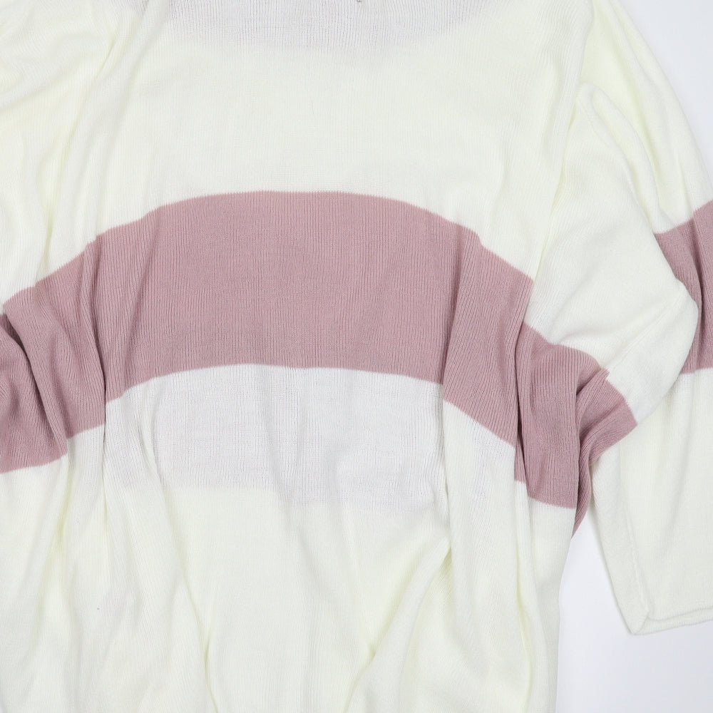 In the Style Womens White  Knit Pullover Jumper Size 24  - Oversized
