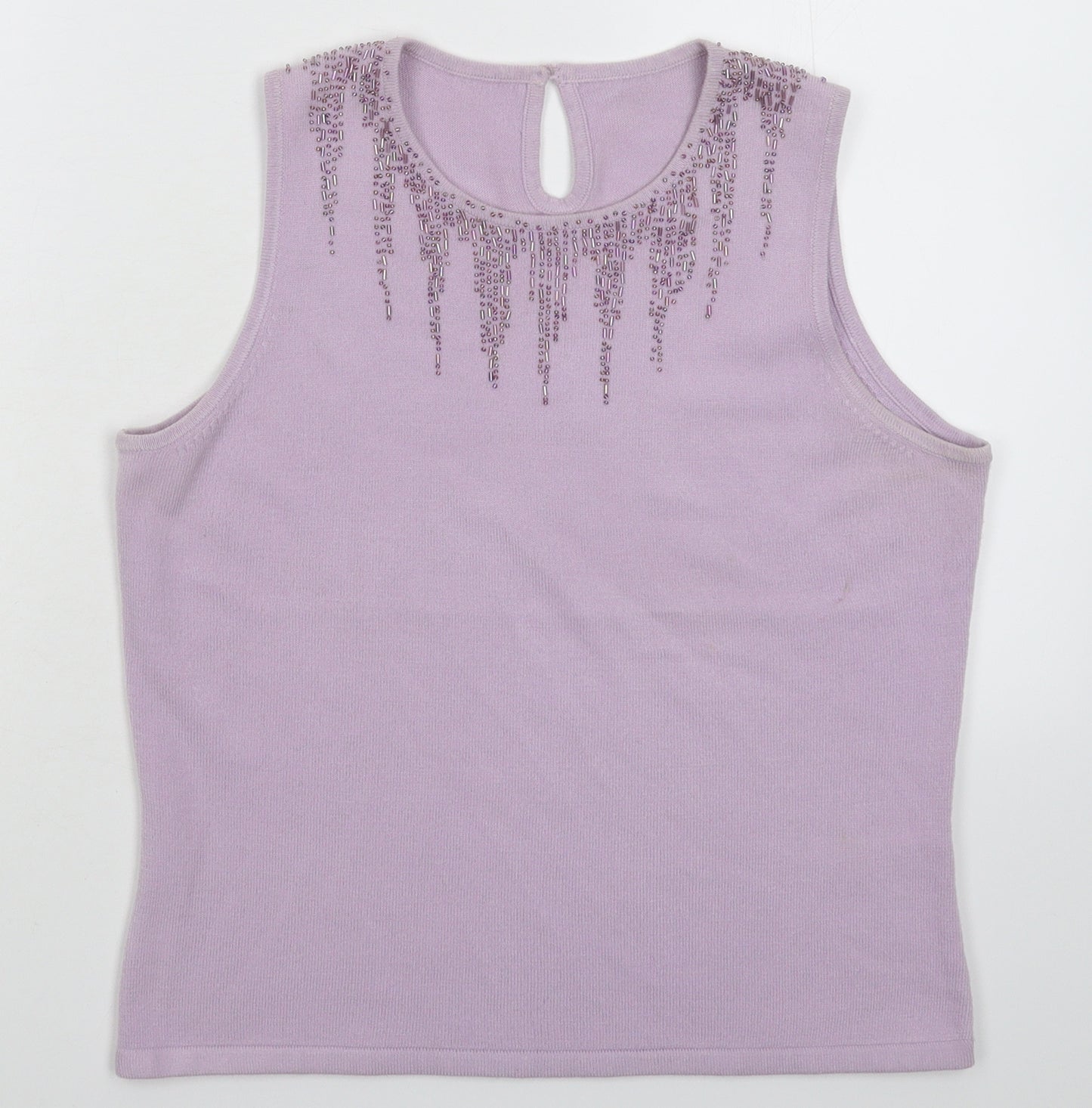 Marks and Spencer Womens Purple  Knit Pullover Jumper Size 14