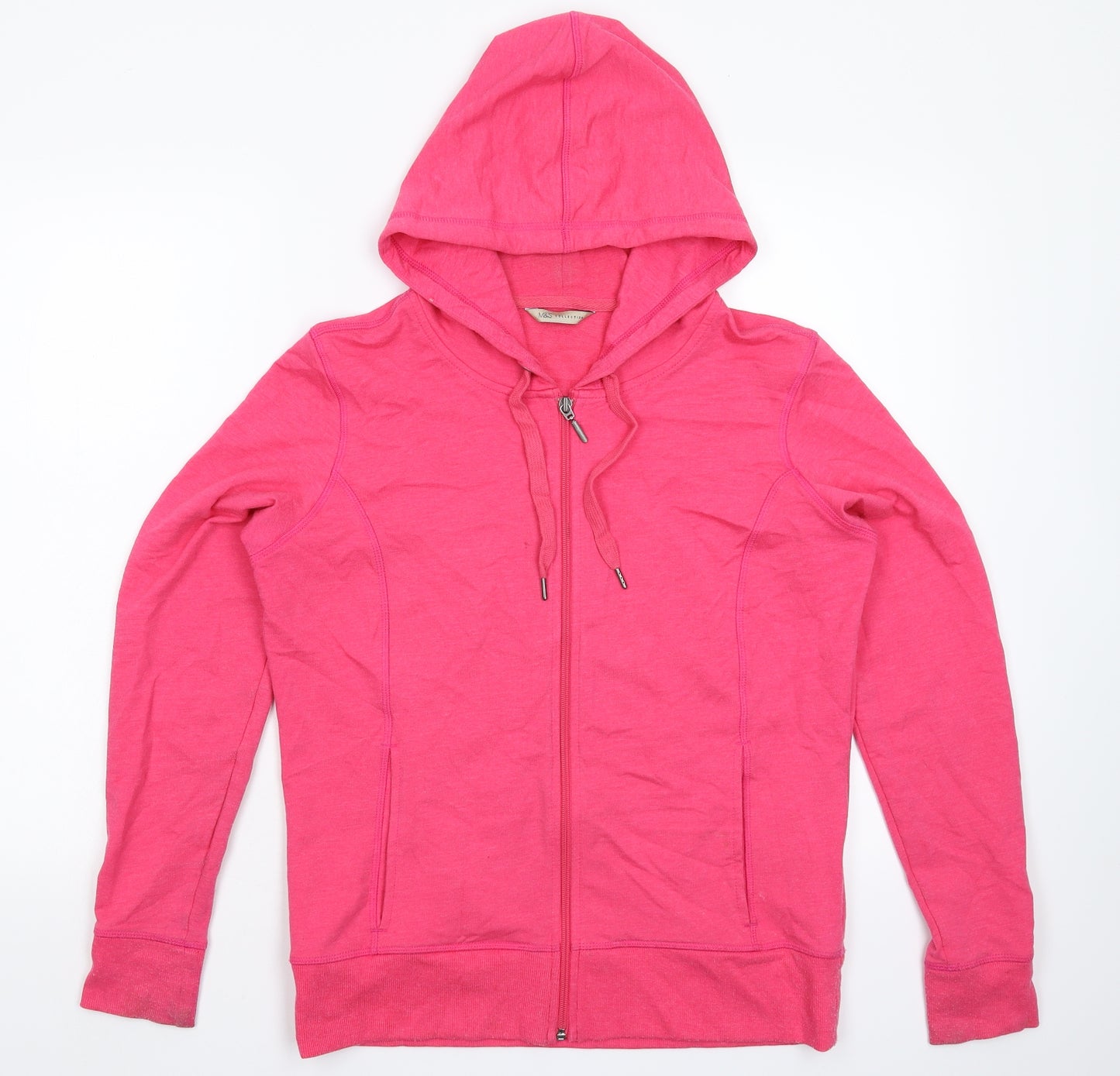 Marks and Spencer Womens Pink   Full Zip Hoodie Size 14