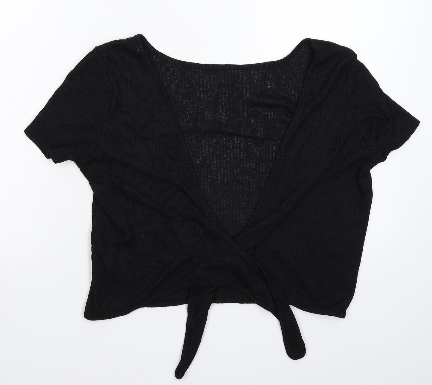 H&M Womens Black  Knit Cardigan Jumper Size M
