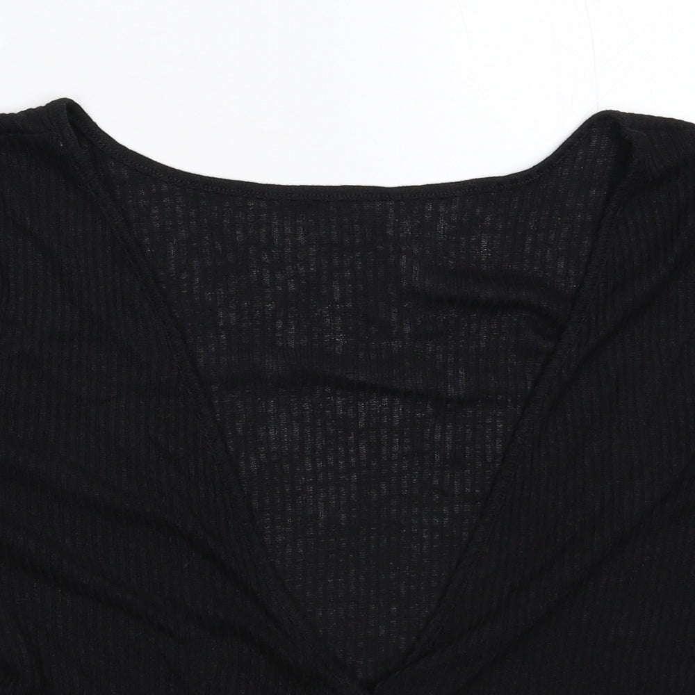 H&M Womens Black  Knit Cardigan Jumper Size M