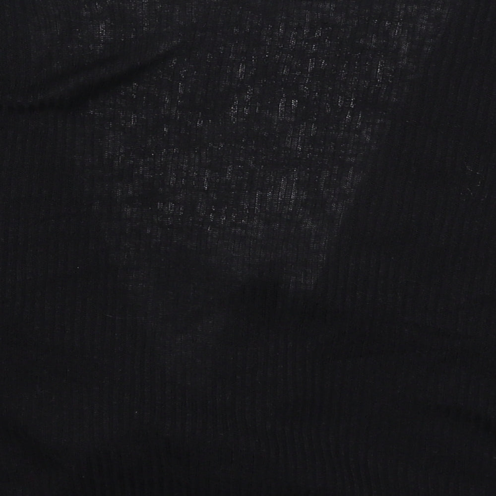 H&M Womens Black  Knit Cardigan Jumper Size M